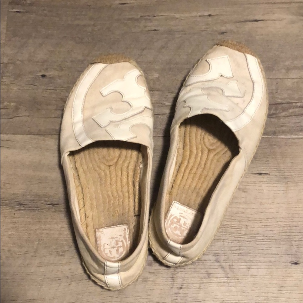 Tory Burch White Espadrilles